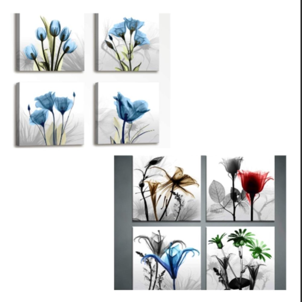 8 12"x12" Floral Pictures